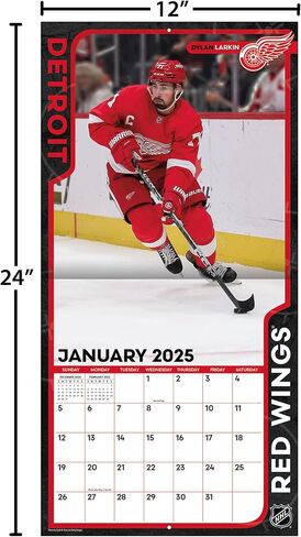 TURNER SPORTS Detroit Red Wings 2025 12x12 Team Wall Calendar (25998011940) in Kuwait