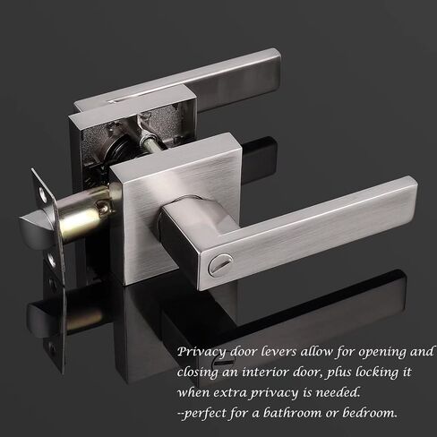 Probrico 10 Pack Privacy Door Handles,Heavy Duty Matte Black Door Lever Hardware,Keyless Interior Door Knob Lockset for Bedroom Bathroom in Saudi Arabia