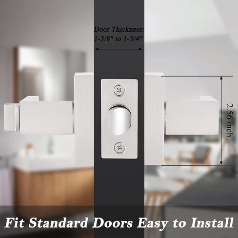 Probrico 10 Pack Privacy Door Handles,Heavy Duty Matte Black Door Lever Hardware,Keyless Interior Door Knob Lockset for Bedroom Bathroom in Saudi Arabia