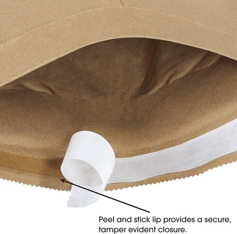 Aviditi Kraft Self-Seel Pated Peachers ، #1 ، 7 1/4 "× 12" ، Kraft Brown ، Peel and Seal Closure ، مظاريف مملوءة بالألياف لحماية العناصر أثناء الشحن والبريد ، حالة 25 in Kuwait