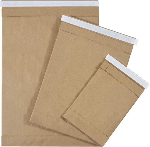 Aviditi Kraft Self-Seel Pated Peachers ، #1 ، 7 1/4 "× 12" ، Kraft Brown ، Peel and Seal Closure ، مظاريف مملوءة بالألياف لحماية العناصر أثناء الشحن والبريد ، حالة 25 in Kuwait