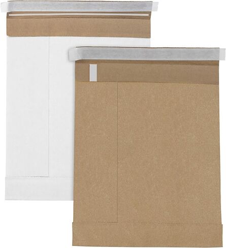 Aviditi Kraft Self-Seel Pated Peachers ، #1 ، 7 1/4 "× 12" ، Kraft Brown ، Peel and Seal Closure ، مظاريف مملوءة بالألياف لحماية العناصر أثناء الشحن والبريد ، حالة 25 in Kuwait