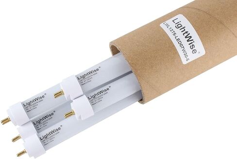 LightWise LWL4W30-F8T5 3pack 3000 Kelvin Warm White 4W LED Tube Direct Replacement Retrofit 8W Fluorescent Tube (12 inch LED Bulb 3pack) in Saudi Arabia