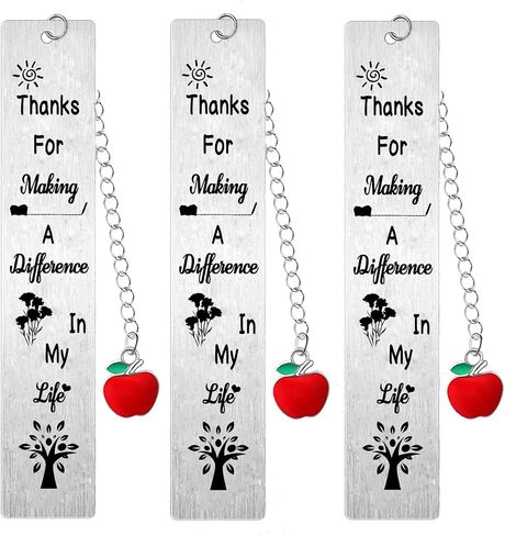 3 Pieces Teacher Bookmarks Teachers Appreciation Gifts Teachers Day Gifts from Students Teacher Retirement Gifts Christmas Birthday Gifts for Teacher in Saudi Arabia