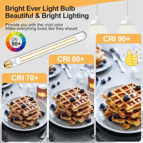 XININSUN T300 Led Bulb, 11.8 Inch Long Tubular Led Light Bulbs, 100Watt Equivalent, 1000lm, Dimmable, Clear Glass, E26 10W T10 LED Edison Tube Lamp Bulb,4 Pack. (6W=60W 3000K) in Kuwait