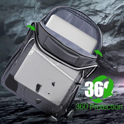 Travel Laptop Backpack for Men Women, 17 Inch Business Computer Backpack Anti Theft with USB Charging Port, Water Resistant College Bookbag Daypack Work Backpack fits for 14-17 Inch Notebook in Saudi Arabia