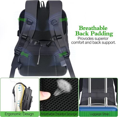 Travel Laptop Backpack for Men Women, 17 Inch Business Computer Backpack Anti Theft with USB Charging Port, Water Resistant College Bookbag Daypack Work Backpack fits for 14-17 Inch Notebook in Saudi Arabia