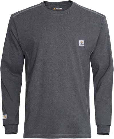 VANLENS FR Shirts for Men CAT2/HRC2 6.5oz Lightweight Fire Resistant Shirts for Men Long Sleeve Crewneck T-Shirt in Kuwait