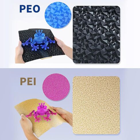 Smooth PET Textured PEI 3D Printer Spring Steel Flexible Build Plate Double Sided PET+PEI Heated Bed for Bambu Lab X1/X1C/P1P/P1S for 257 * 257(mm)/ 10.12 * 10.12(inches) in Kuwait