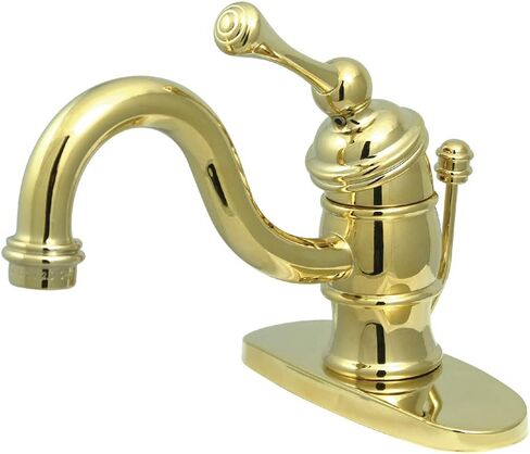 Kingston Brass KB3401BL Victorian 4-Inch Centerset Lavatory Faucet, Polished Chrome with Metal lever handle in Saudi Arabia
