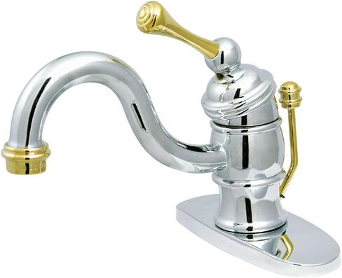 Kingston Brass KB3401BL Victorian 4-Inch Centerset Lavatory Faucet, Polished Chrome with Metal lever handle in Saudi Arabia