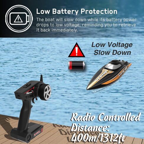 VOLANTEXRC Brushless RC Boat VectorSR80, 45MPH 32.5" High Speed Remote Control Boat, Fast Racing Boat with Self-Righting&Waterproof Design for Lake&River, Gifts for Adults (798-4 RTR), EXA79804 in Saudi Arabia