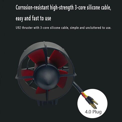 12V 300KV U92 Underwater Thruster,with 100A Bi-Directional,10.7KG/23.6LBS Thrust Waterproof Brushless Motor,for Kayaks,Paddle Boards,Inflatable Boats,ROVs（CW） in Saudi Arabia