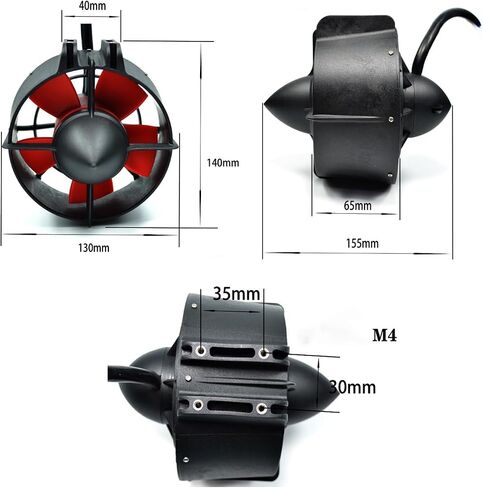 12V 300KV U92 Underwater Thruster,with 100A Bi-Directional,10.7KG/23.6LBS Thrust Waterproof Brushless Motor,for Kayaks,Paddle Boards,Inflatable Boats,ROVs（CW） in Saudi Arabia