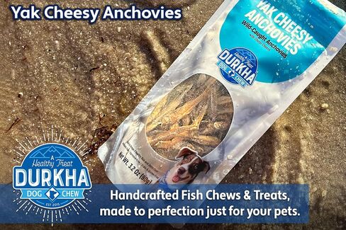 Durkha Whole Anchovies Dog Treats – All-Natural Single Ingredient Fish Treats, High in Omega-3, Packed with Vitamins & Minerals for Skin, Coat, and Heart Health - 2 Pack in Saudi Arabia