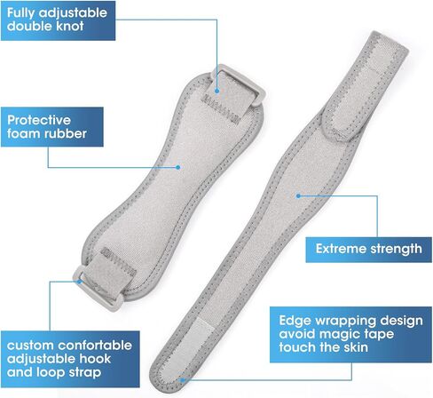 Patella Tendon Knee Strap for Pain Relief, breathable shock absorption Stabilizer Brace with Silicon Rubber Pad for Hiking, Sports (Gray) in Saudi Arabia