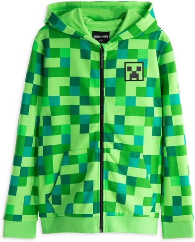 Minecraft Hoodie Boys Kids Gamer Black Creeper Inside Hooded Jumper in Kuwait