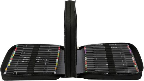 Lbxgap Marker Pen Organizer Case 60 Slots Large Capacity with Handy Wrap Portable Multilayer Holder for Watercolor Pencils & Gel Pen Markers(Black Galaxy) in Saudi Arabia