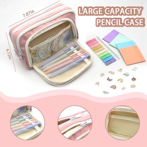 Bible Study Supplies,Bible Journaling Kit with Big Capacity Pencil Case,Bible Tabs and Highlighter Set,Cross Paper Clips and Christian Stickers,Christian Gifts for Women in Saudi Arabia