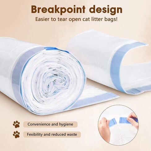 40 Count Extra Large Cat Litter Box Liners, Litter Waste Receptacles Bags for Giaceaw Self Cleaning Cat Litter Box in Saudi Arabia