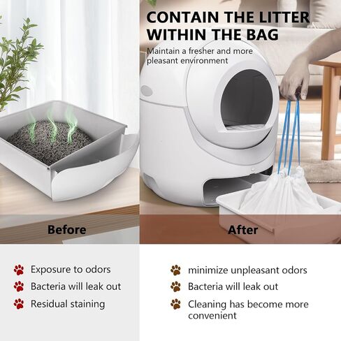 40 Count Extra Large Cat Litter Box Liners, Litter Waste Receptacles Bags for Giaceaw Self Cleaning Cat Litter Box in Saudi Arabia