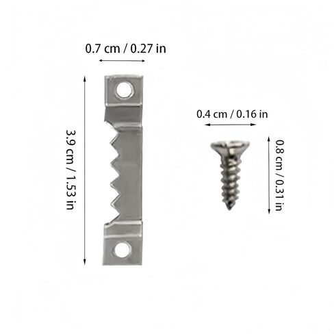 100 Pack Small Sawtooth Picture Hangers with 200 Pieces Screws, Steel Picture Hanging Picture Frames Hangers, Sawtooth Picture Hangers (Black) in Saudi Arabia