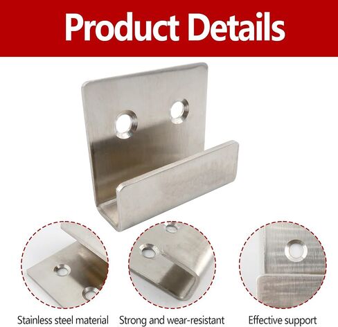 10PCS Stainless Steel Flat J Hooks Hanger, Silver Tile Display Wall Hanger, Heavy Duty Tile Hanger Brackets for Hook Ceramic Wall Display, Mirrors, Picture, Frame(Small Size) in Kuwait