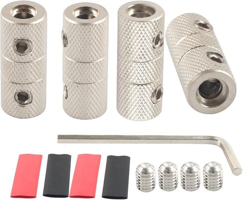 4Gauge Butt Connectors Brass 4GA Wire Splice Car Wire Connection 4AWG Cable Coupler 2PCS with Dual Wall Shrink Tubing in Saudi Arabia