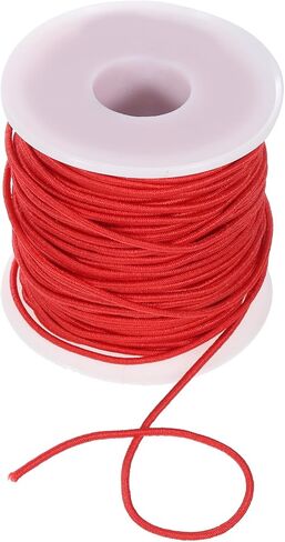 uxcell 1.5mm Elastic String Cord Elastic Thread Beading String Cord for Jewelry Making Necklace Bracelet Beading, 54 Yards Red in Kuwait