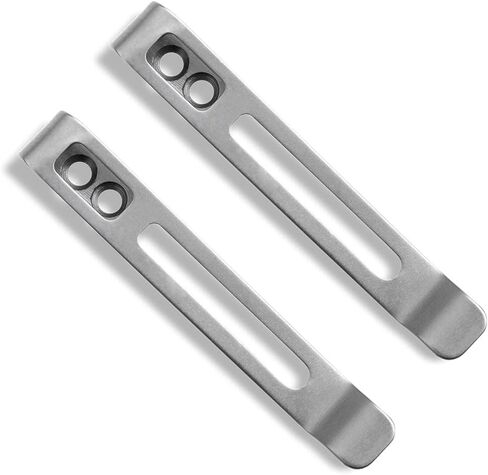 CIVIVI 2PCS Deep Carry Pocket Clip for Pocket Knives with Recessed Screw Hole, NO Screws Included CA-05C (Black) in Kuwait