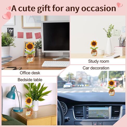 Gifts for Her Wife from Husband - I Love You Positive Sunflower Birthday Gift, Emotional Support Crochet, Handmade Crochet Romantic Gift for Her on Mothers Day in Saudi Arabia