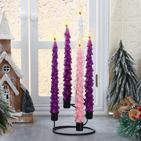 Advent Candle Holder with 15 Pcs Advent Candles Vintage Metal Candle Stick Holders Advent Wreath Ring for Tapper Candles Rustic Advent Wreath Centerpiece Decorations Advent Season Decor in Saudi Arabia