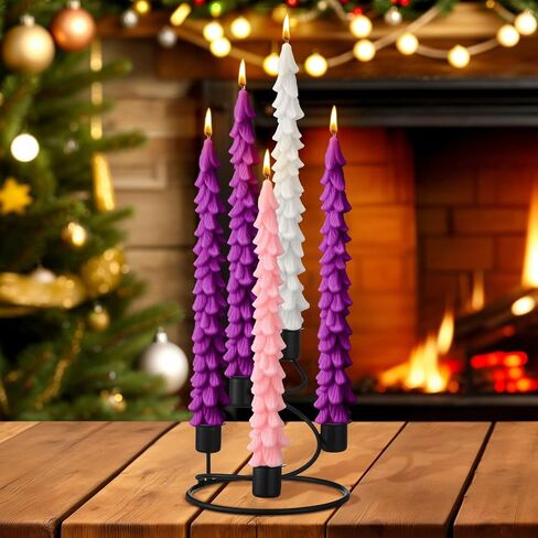 Advent Candle Holder with 15 Pcs Advent Candles Vintage Metal Candle Stick Holders Advent Wreath Ring for Tapper Candles Rustic Advent Wreath Centerpiece Decorations Advent Season Decor in Saudi Arabia
