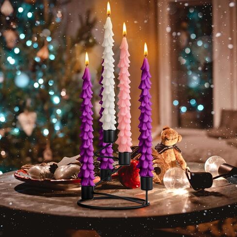 Advent Candle Holder with 15 Pcs Advent Candles Vintage Metal Candle Stick Holders Advent Wreath Ring for Tapper Candles Rustic Advent Wreath Centerpiece Decorations Advent Season Decor in Saudi Arabia