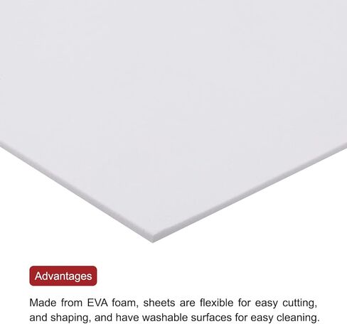 Uxcell Eva Foam Sheets White 59 Inch × 35 بوصة 1 ملم للسمك للحرف اليدوية DIY in Kuwait