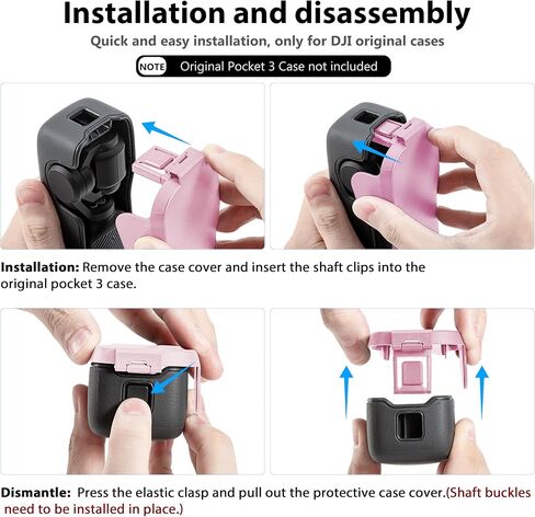 Pocket 3 Cover Case for DJI Osmo Pocket 3 Accessories,3 CPL/ND Filter Storage Slots,Protect Pocket 3 Gimbal from Impacts in Saudi Arabia