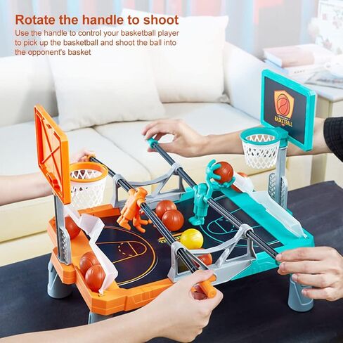 Kids Gaming Foosketball Game Basketball Game, Parent Child Interactive Game Double Fingertip Shooting Table Top Games for Kids in Saudi Arabia