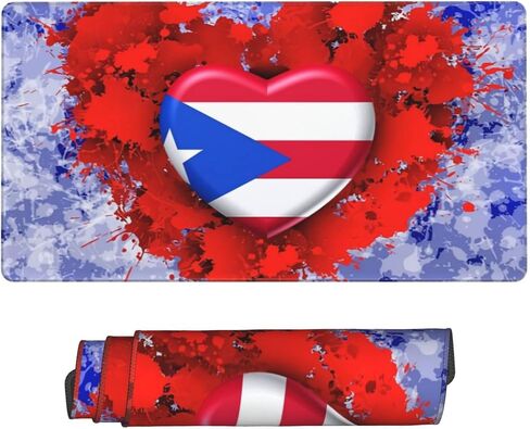 Puerto Rico Flag Square Mouse Pad,Soft Cute Computer Mouse Mat Large Mousepad Mouse Pads Great Gift Idea for Women Men in Saudi Arabia