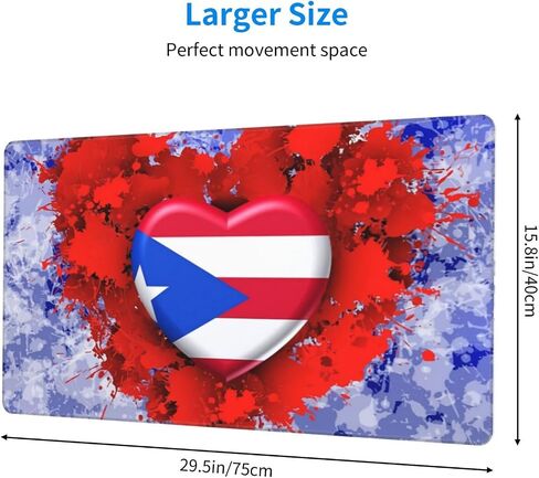Puerto Rico Flag Square Mouse Pad,Soft Cute Computer Mouse Mat Large Mousepad Mouse Pads Great Gift Idea for Women Men in Saudi Arabia