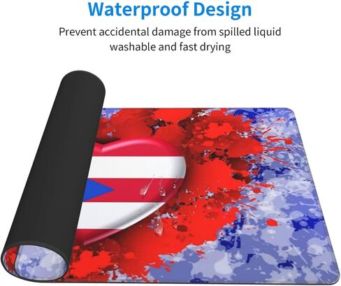 Puerto Rico Flag Square Mouse Pad,Soft Cute Computer Mouse Mat Large Mousepad Mouse Pads Great Gift Idea for Women Men in Saudi Arabia