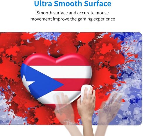 Puerto Rico Flag Square Mouse Pad,Soft Cute Computer Mouse Mat Large Mousepad Mouse Pads Great Gift Idea for Women Men in Saudi Arabia