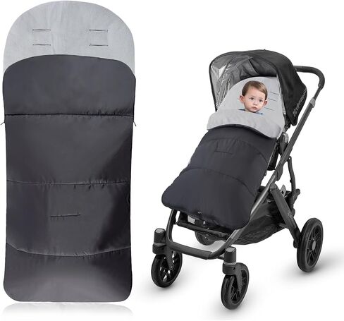 Stroller Cover for Winter,Warm and Cozy Universal Footmuff for Stroller,Waterproof and Windproof Sleeping Bag with Coral Fleece Lining Stroller Footmuff,Baby Bunting Bags for Most Strollers in Saudi Arabia