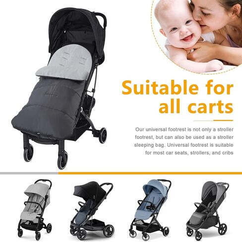 Stroller Cover for Winter,Warm and Cozy Universal Footmuff for Stroller,Waterproof and Windproof Sleeping Bag with Coral Fleece Lining Stroller Footmuff,Baby Bunting Bags for Most Strollers in Saudi Arabia