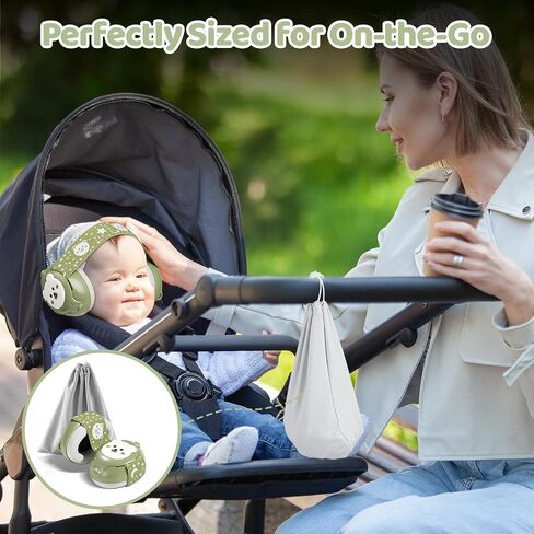Baby Ear Protection,Bear Baby Headphones Noise Cancelling for Infant Hearing Protection Ages 0-36 Months with Adjustable Headband,25dB NRR Baby Earmuffs,Ideal Baby Travel Essentials for Sleep in Saudi Arabia