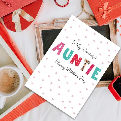 Sweet Mother's Day Card for Auntie, Funny Mothers Day Gift from Nephew Niece, Cute Mother's Gift for Aunt, To My Wonderful Auntie Card in Saudi Arabia