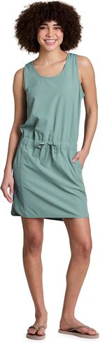 RBX Tank Dress for Women, Quick Drying Stretch Woven Hiking Golf Dress, Drawstring Waist Beach Dress Coverup with Pockets in Saudi Arabia