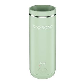 Baby Brezza Superfast Portable Baby Bottle Warmer – 50% Faster - Travel Breastmilk Warmer and Formula Warmer - Safe, Even Heating - Up to 9oz - No Adapters, White
