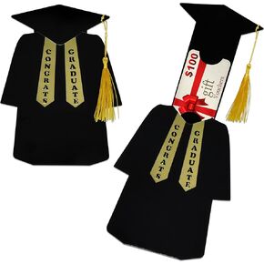 24 Pcs Graduation Gift Card Holder Graduate Shaped with Tassel Grad Gifts Cards Holders Funny Gift Class Party Supplies Ideas for High School College