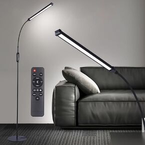 LED Floor Lamp for Eyelash with Remote,Floor Lamp with 2 Colors & 5 Levels Brightness Dimmable,Eye-Caring Floor Light for Living Room and Bedrooms