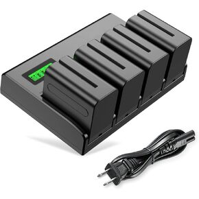 4&6 Pack NP-F970 Batteries 8900mAh and 4/6-Channel Charger Compatible with NP F970, F960, F950, F930, F770, F750, F570, F550, F530, F330 and Handycams, Field Monitor, Video Light (6 Channel&6 battery)